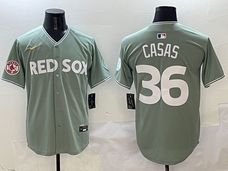 Men Boston Red Sox 36 Casas Green Joint Name Nike 2025 MLB Jersey style 6